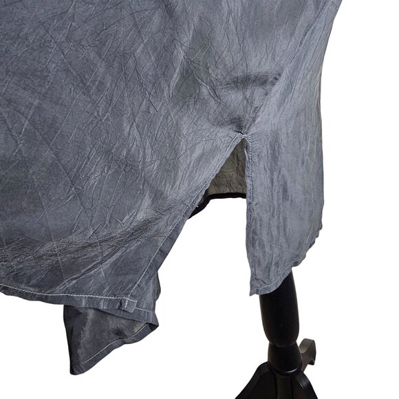 Johnny Was Arianna Floral Embroidered LS Tunic Blouse XL Gray Boho Relaxed Flowy - Picture 11 of 11